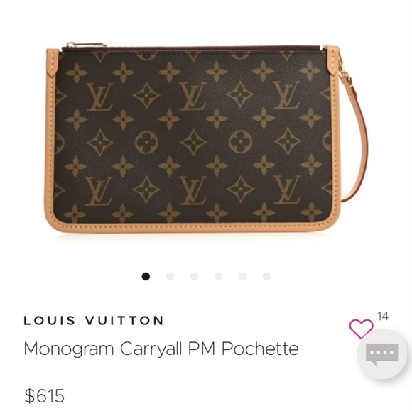 Louis Vuitton Monogra Carryall PM Pochette - Picture 1 of 7